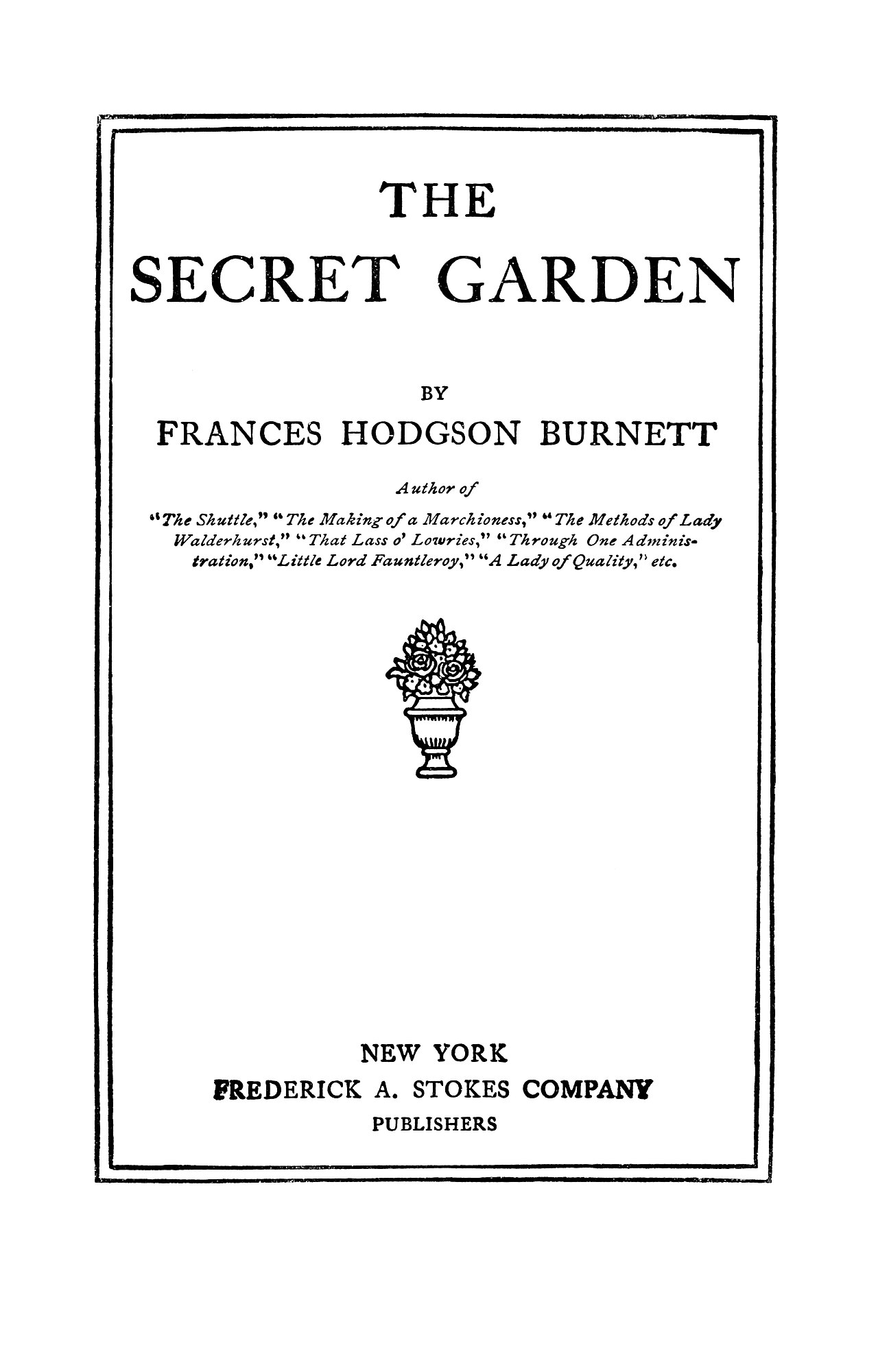 The Secret Garden book cover