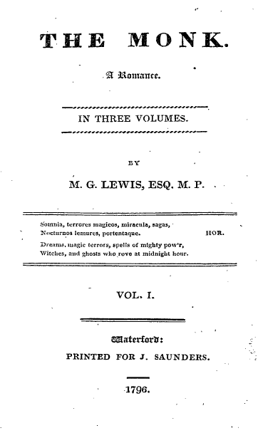 The Monk book cover